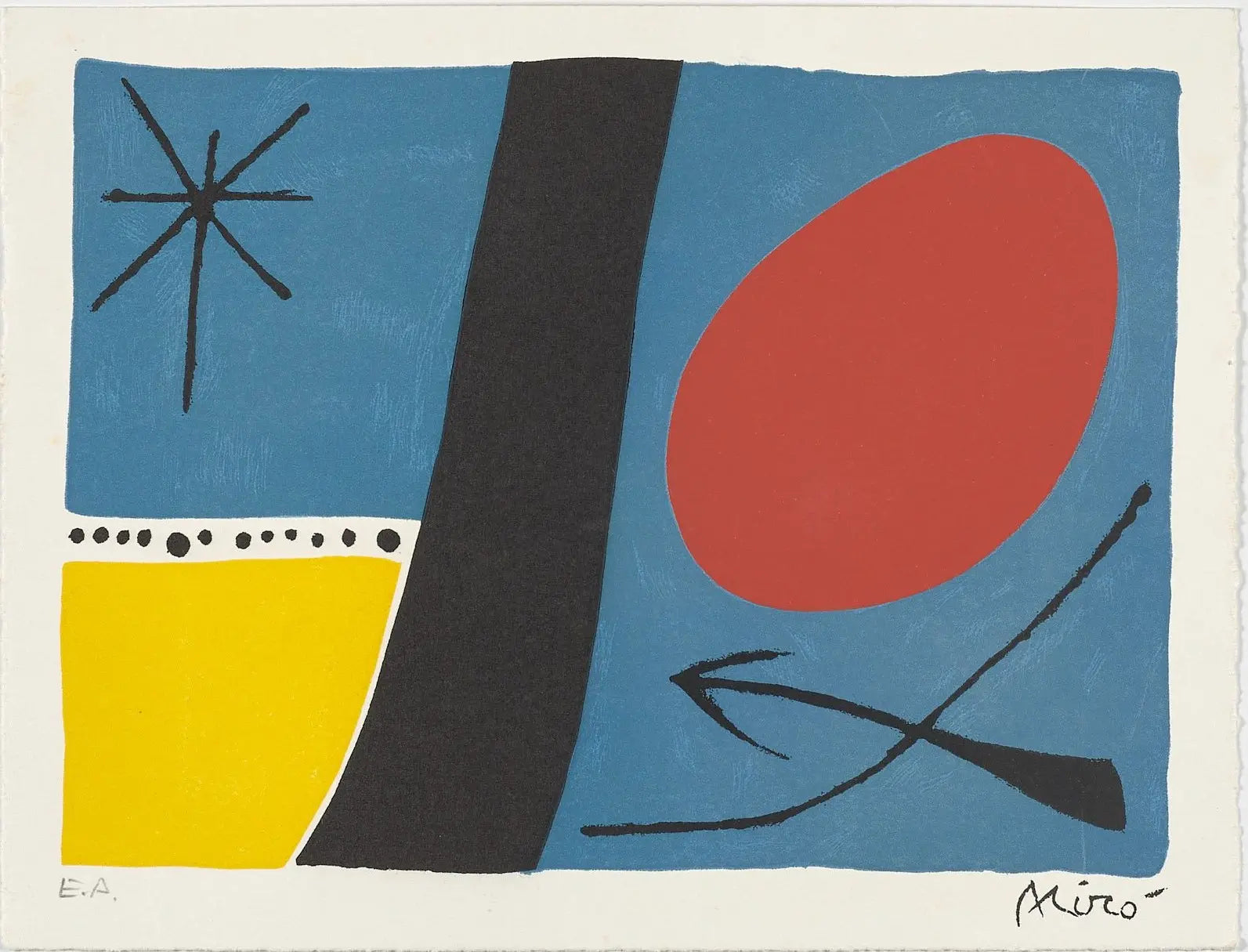 Joan Miró – Xilografía original firmada “Felicitación 1971” Joan Miró