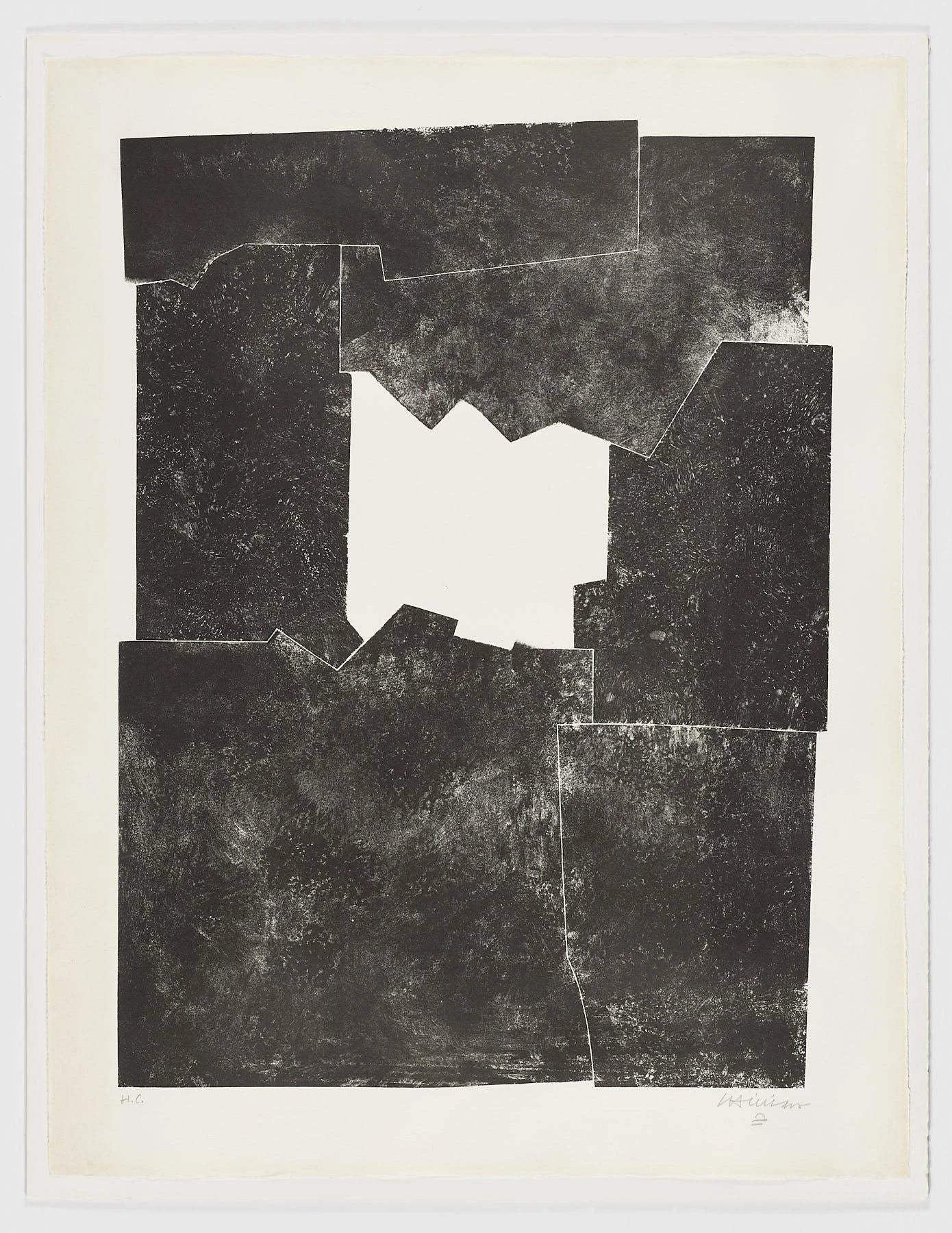 Litografía original Sakon de Eduardo Chillida firmada a mano 1968