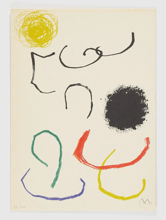 Litografía original de Joan Miró Obra inédita recent Plancha 11 firmada y numerada